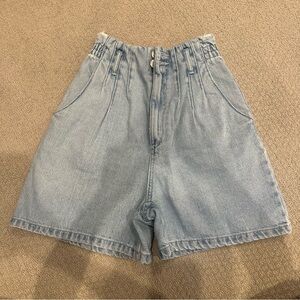 Zara Light Denim High Waisted Shorts
